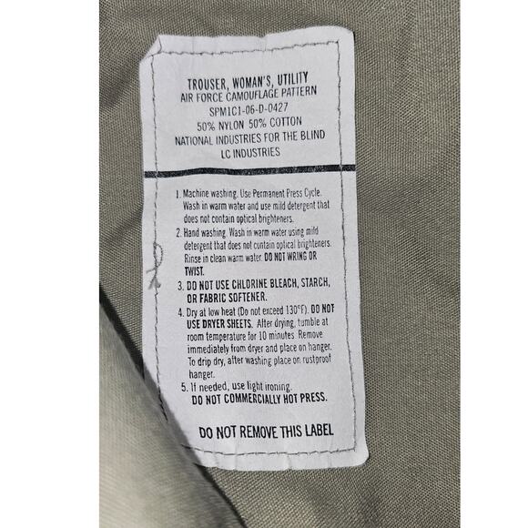 Trouser Women Air Force Camo USAF Cargo Military Pants Digital Camo TALL 10R - Picture 5 of 5